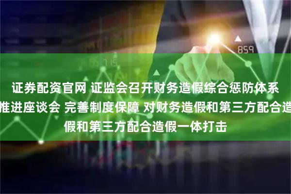 证券配资官网 证监会召开财务造假综合惩防体系跨部门工作推进座谈会 完善制度保障 对财务造假和第三方配合造假一体打击