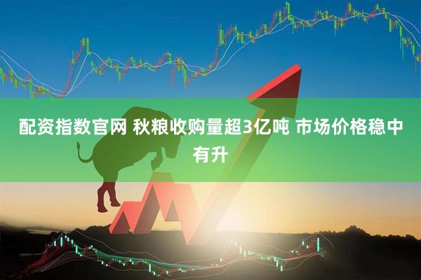 配资指数官网 秋粮收购量超3亿吨 市场价格稳中有升